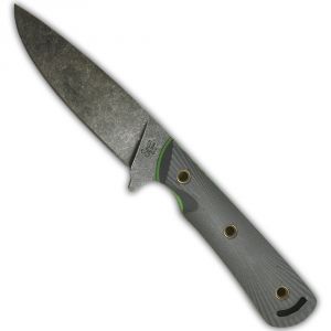 Smith & Sons Comanche Darkened Fixed Blade, Grey G10 with Toxic Liner Hunting Knife